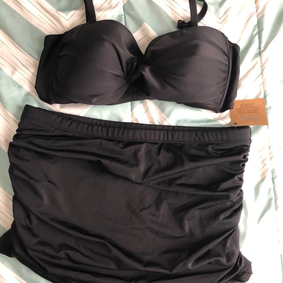Swimsuits For All Other - Two piece swim suit. Size 12/14 black
